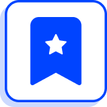 icon of a bookmark with a star
